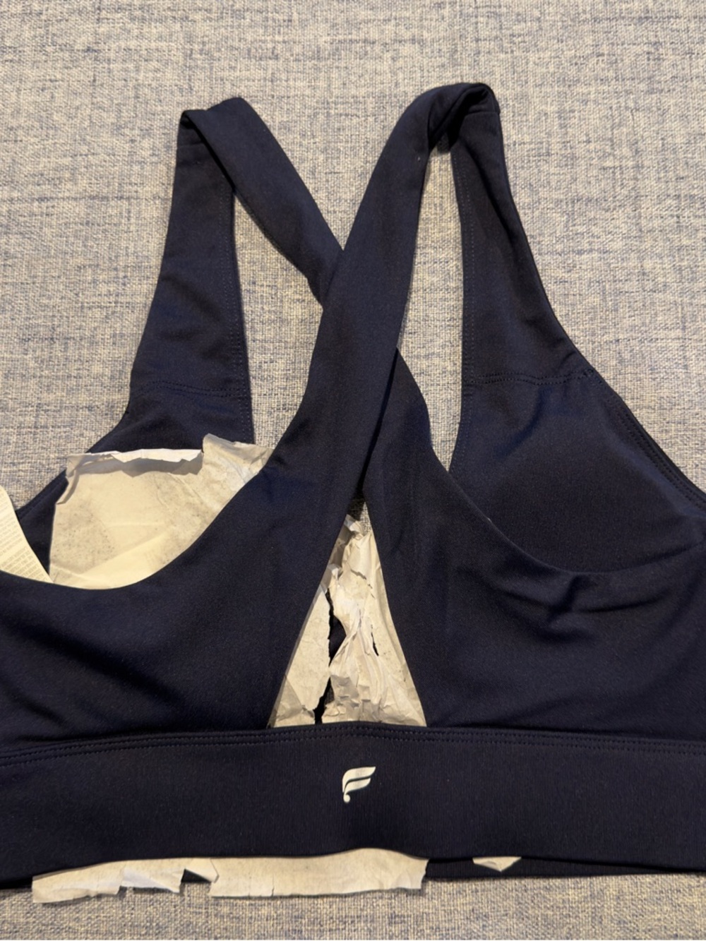 Fabletics Navy Active Leggings with Matching Crisscross Sports Bra - Picture 6 of 7